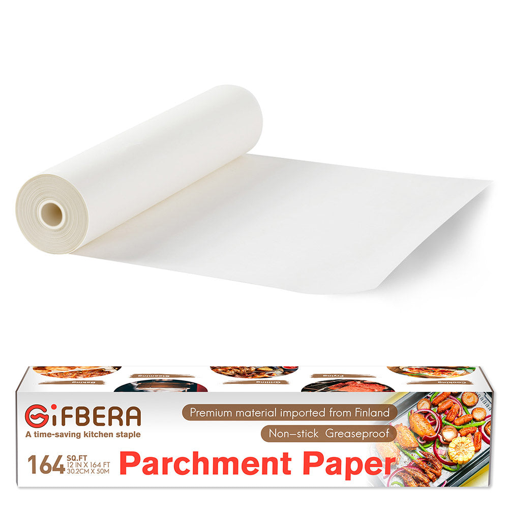 LuxLiv 164ft Unbleached Brown Parchment Paper Roll for Baking, Sourdough Bread Baking Supplies, Wax Paper Roll, Cooking Paper - Extra Thick 