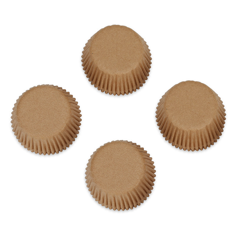 Gifbera Natural Standard Cupcake Liners Greaseproof Brown Paper